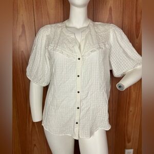 Know Rose Ivory Plus Size Top XXL